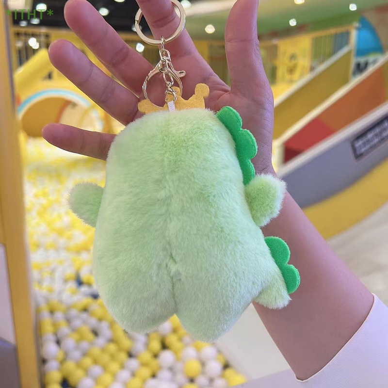 1 Móc Khóa Hình Khủng Long Nhồi Bông Đáng Yêu 15cm Mới