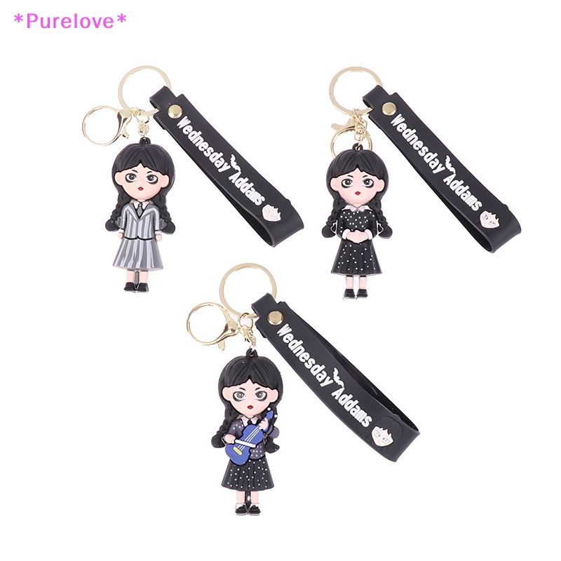 Móc Khóa Hình Búp Bê Addams 3D Dễ Thương Mới