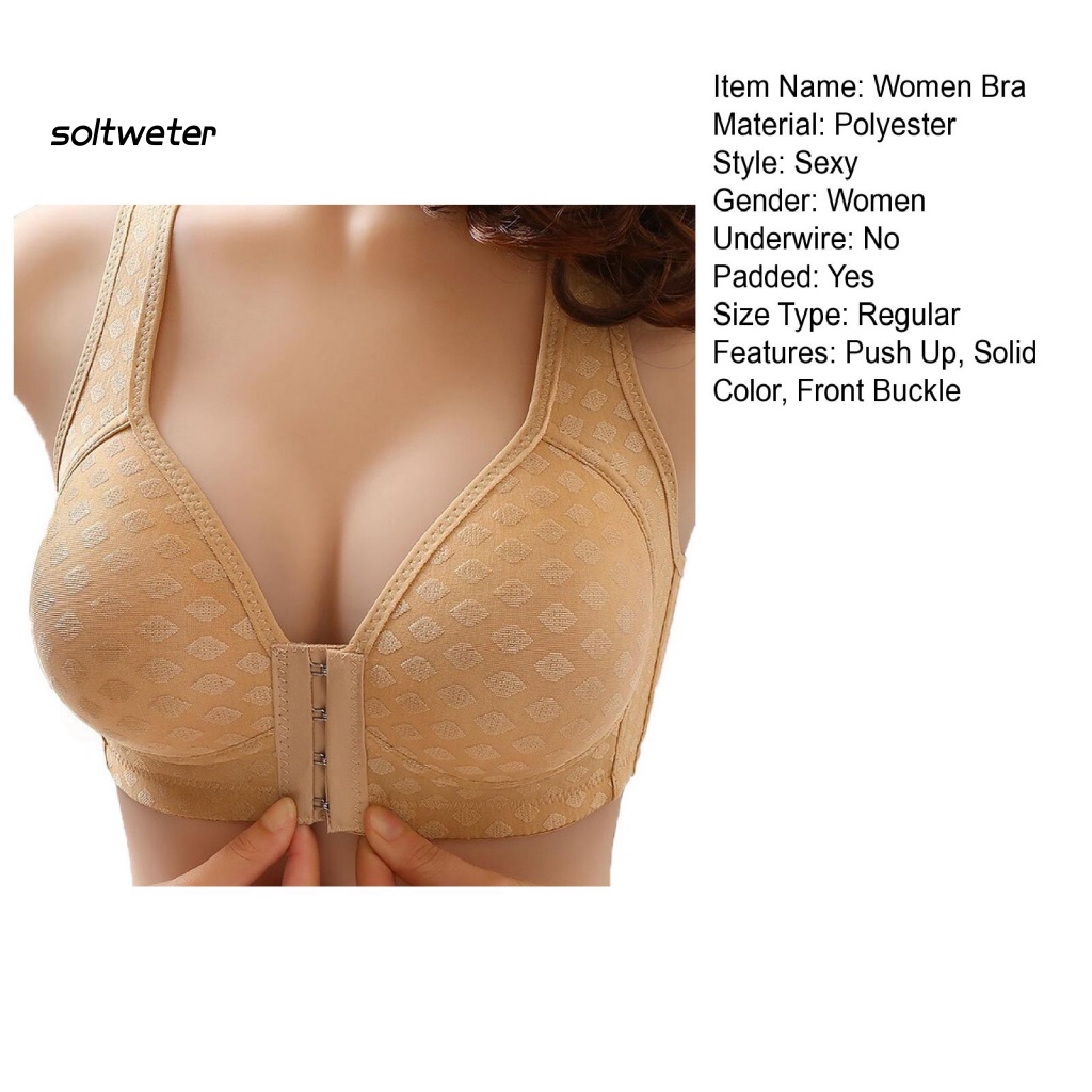 Áo Ngực 3 / 4 Có Mút Nâng Ngực Cài Khóa Trước Chống Chảy Xệ Dễ Điều Chỉnh Thời Trang Cho Nữ