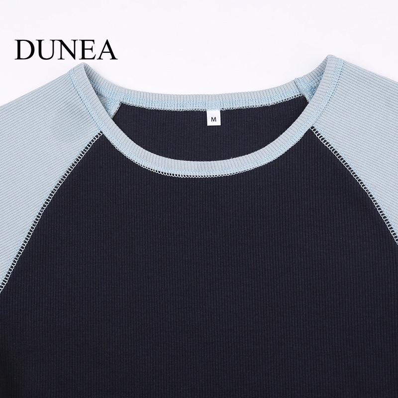 Áo Croptop Tay Ngắn Màu Sắc Tương Phản Thời Trang Quyến Rũ Cho Nữ