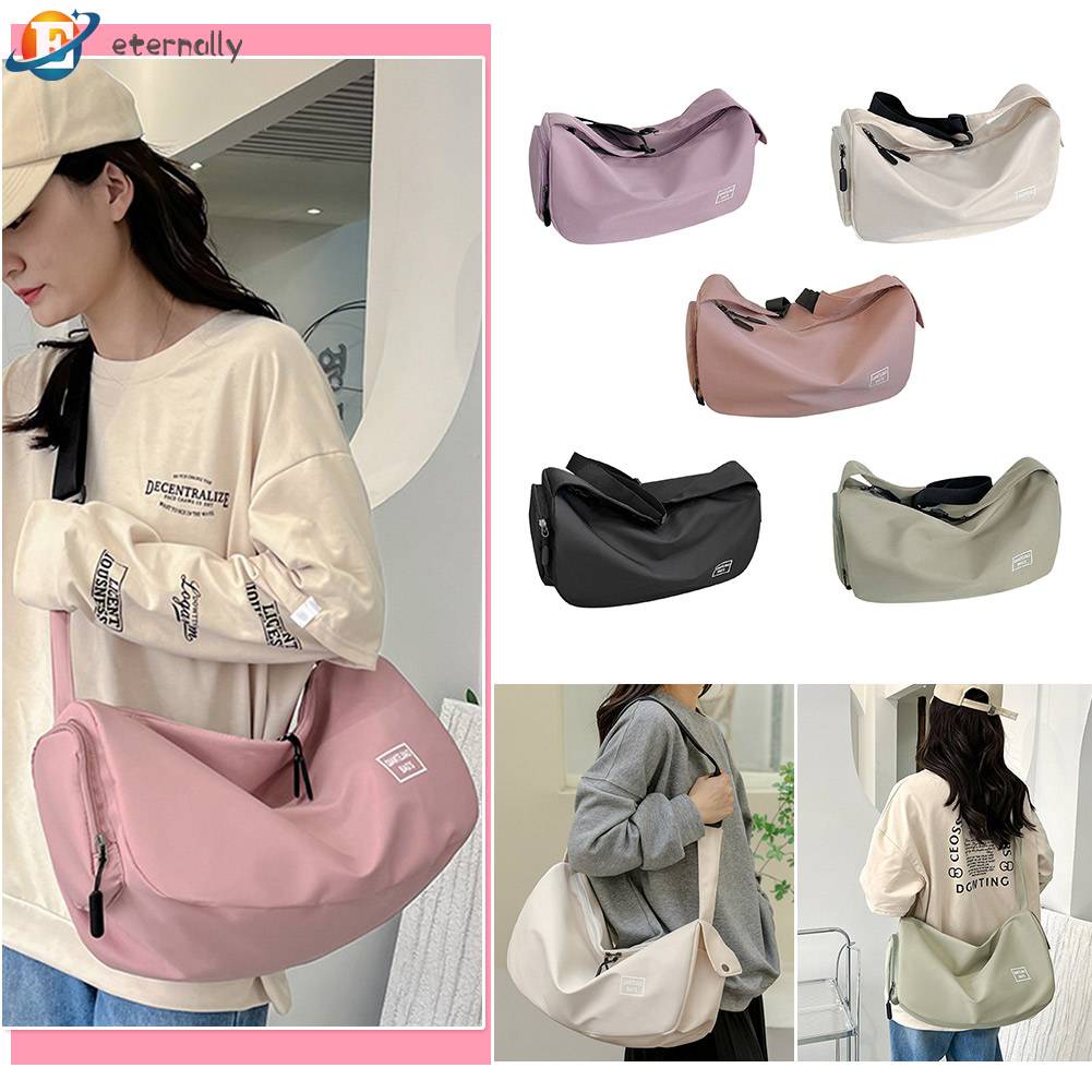 Túi Đựng Đồ Tập Gym / Đi Bơi Màu Sắc Xinh Xắn Có Khóa Kéo Tiện Dụng