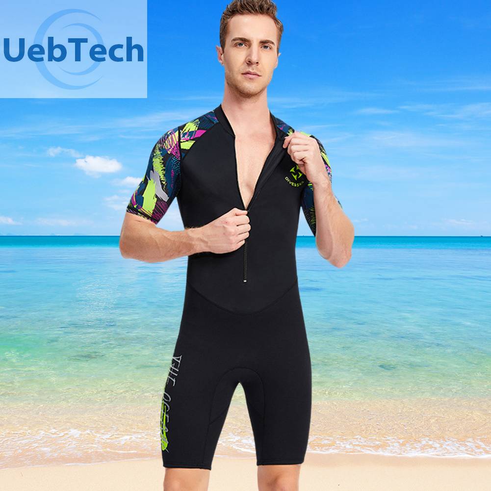 Bộ Đồ Lặn Toàn Thân Chống Tia UV Cao Su Tổng Hợp Có Khóa Kéo Trước Dày 1.5MM