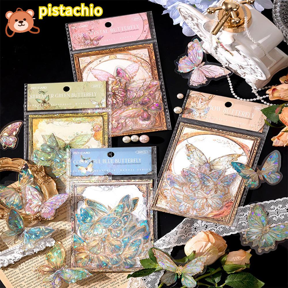 PISTA Sticker PET Dán Trang Trí Sổ Tay Nhật Ký Phong Cách Retro
