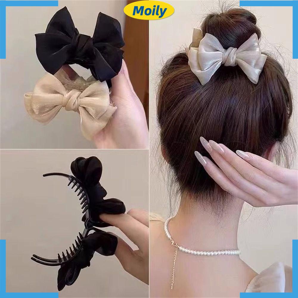 MOILYVN Kẹp Tóc Nơ Lớn Thời Trang