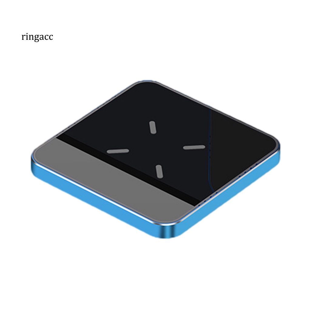 Đế Sạc Nhanh Không Dây RGA 15W Bằng Hợp Kim Nhôm Mặt Gương Cho Samsung Huawei iPhone Xiaomi