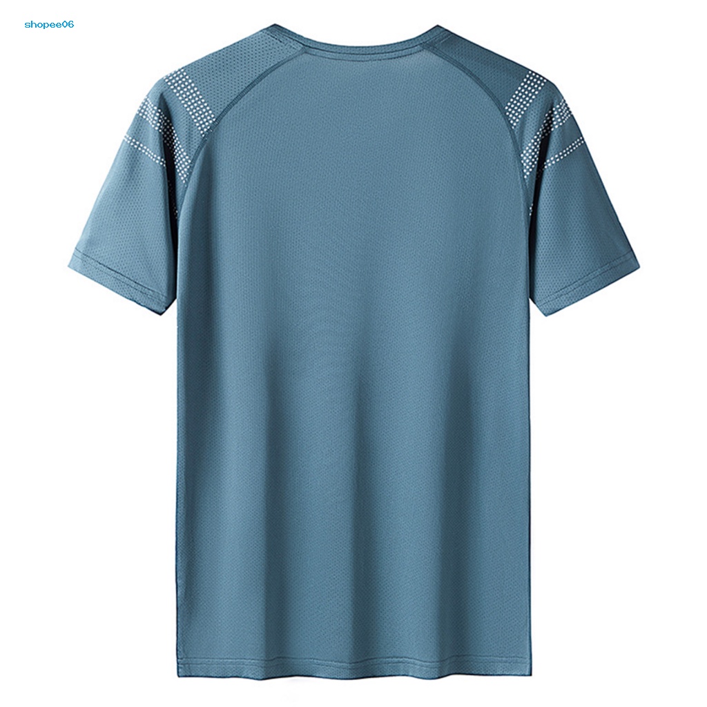 Áo Thun Tay Ngắn Cổ Tròn Màu Sắc Trơn Thoáng Khí Thời Trang Mùa Hè Cho Nam