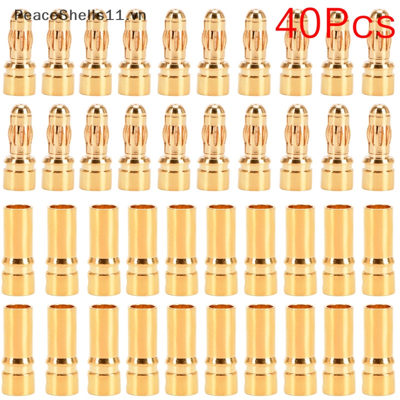 Set 40 Đầu Nối Chuối Mạ Vàng 3.5Mm
