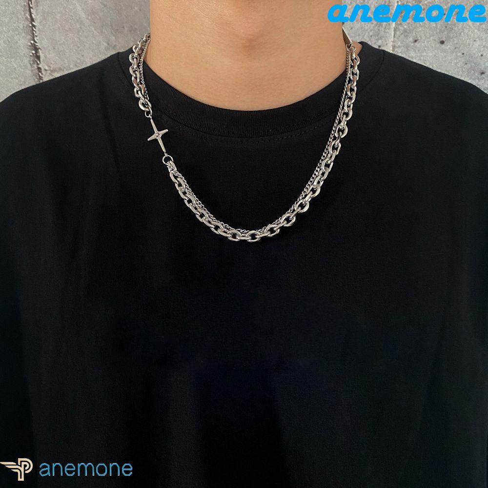 ANEMONE Vòng cổ Thép Titan Phong Cách Hip Hop Thời Trang Cho Cặp Đôi