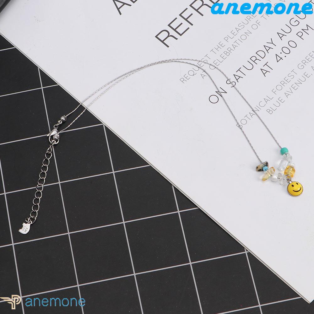 ANEMONE Vòng Cổ Choker Bằng Thép Titan Mặt Đầu Lâu Phong Cách Punk Đơn Giản Cho Nữ