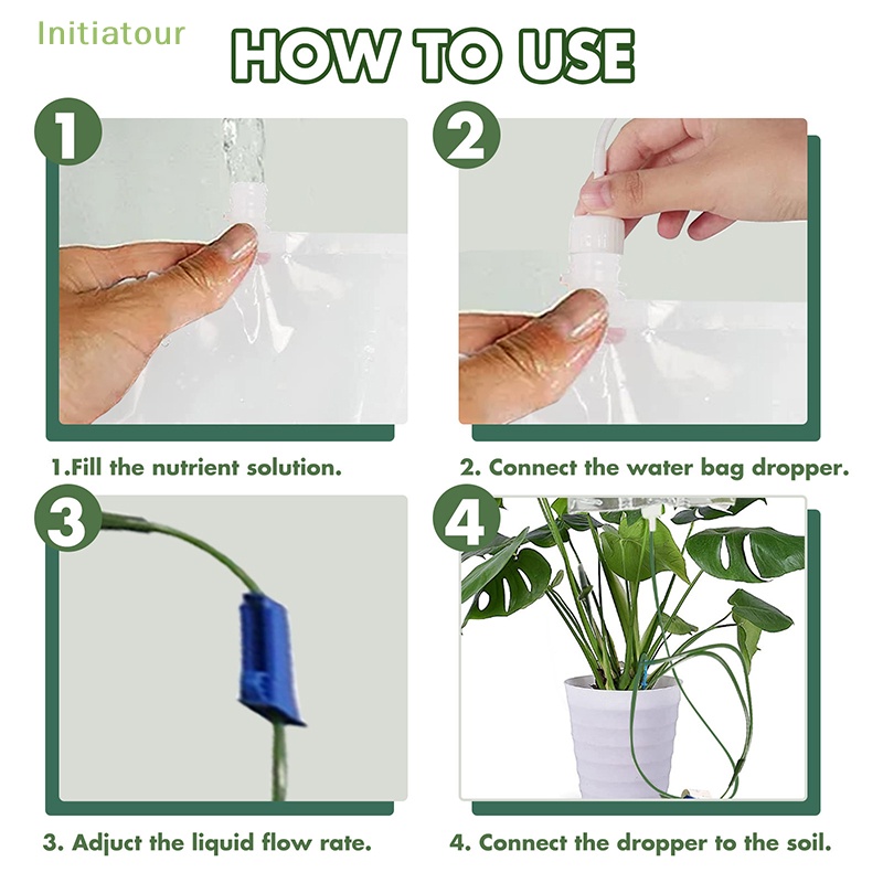 Túi Tưới Nước Tự Động Nhỏ Giọt 1L Cho Chậu Cây