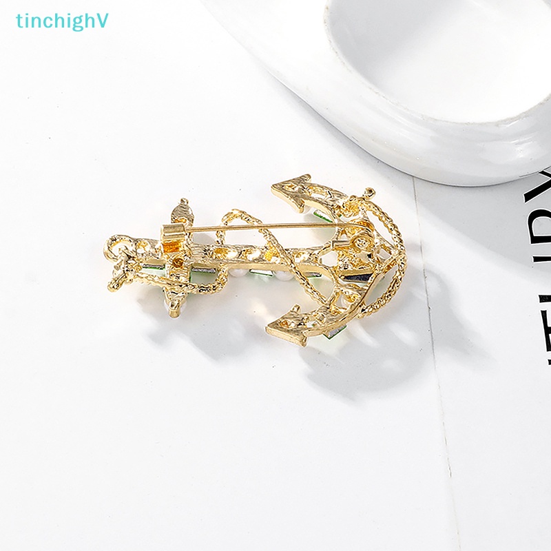 [TinchighV] Trâm Cài Áo Hình Mỏ Neo Thuyền Xanh Lá Baroque Cổ Điển Cho Nữ Dự Tiệc [Mới]