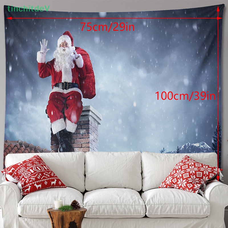 Thảm Treo Tường Trang Trí Chủ Đề Giáng Sinh 100 * 75CM