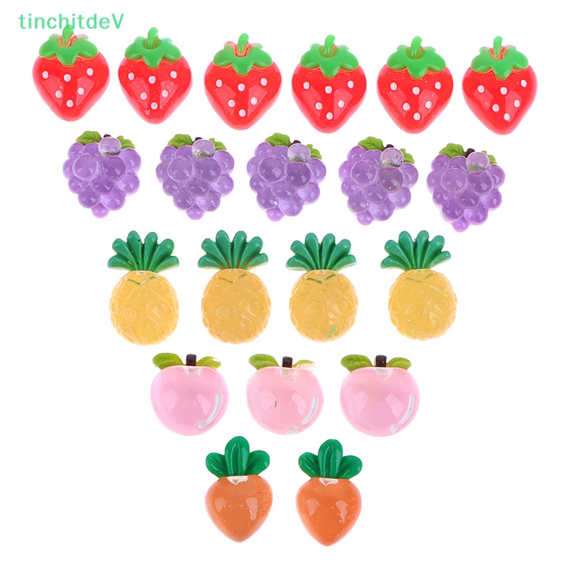 [TinchitdeV] Set 20 Miếng Dán Resin Hình Trái Dứa Ch Dễ Thương Làm Bông Tai DIY [Mới]
