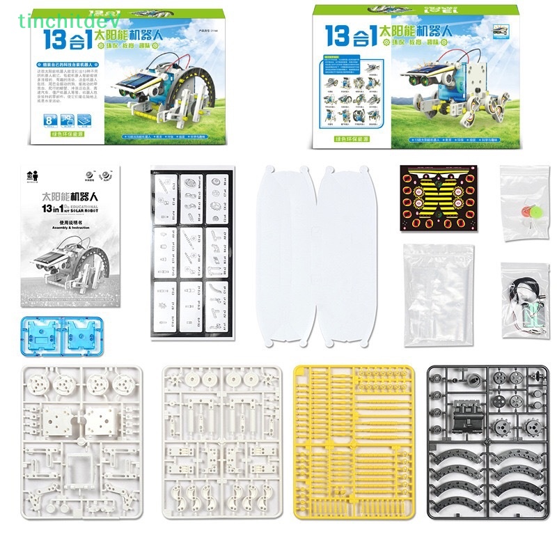 Robot Đồ Chơi Sử Dụng Năng Lượng Mặt Trời 13 Trong 1
