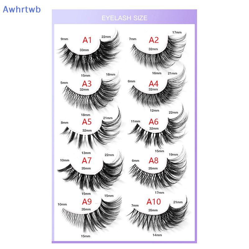 Bộ 7 Cặp Lông Mi Giả 3D Dài Cong Tự Nhiên Mới