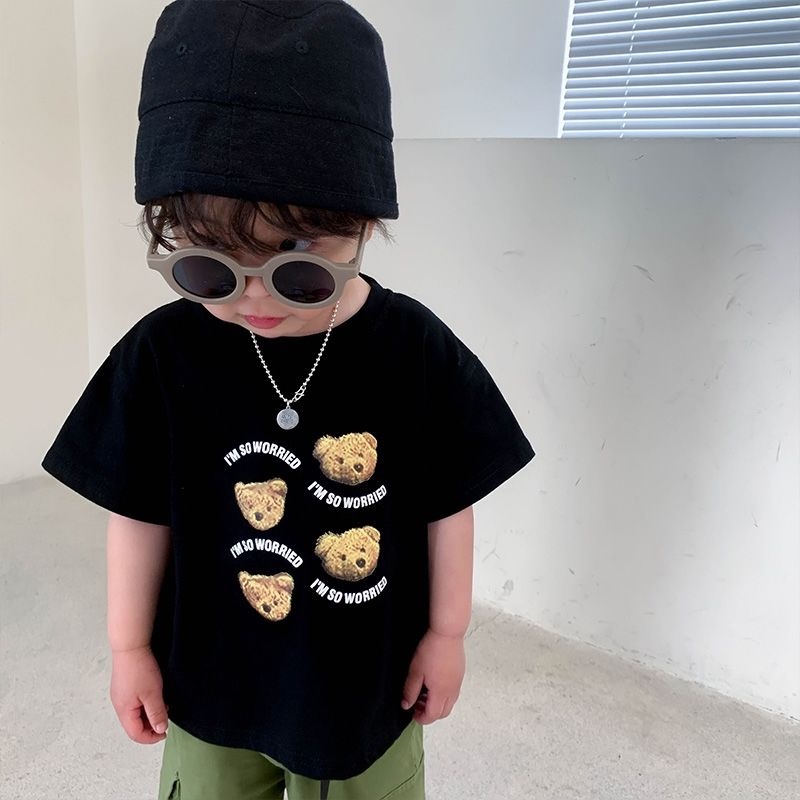 Yidanl Áo Thun 100% Cotton Tay Ngắn Dáng Suông In Họa Tiết Hoạt Hình Xinh Xắn Thời Trang Cho Nữ