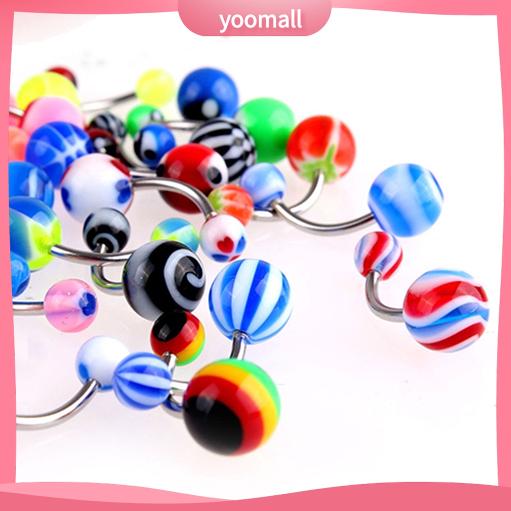 Set 30 Khuyên Rốn Acrylic Nhiều Màu Sắc Gợi Cảm