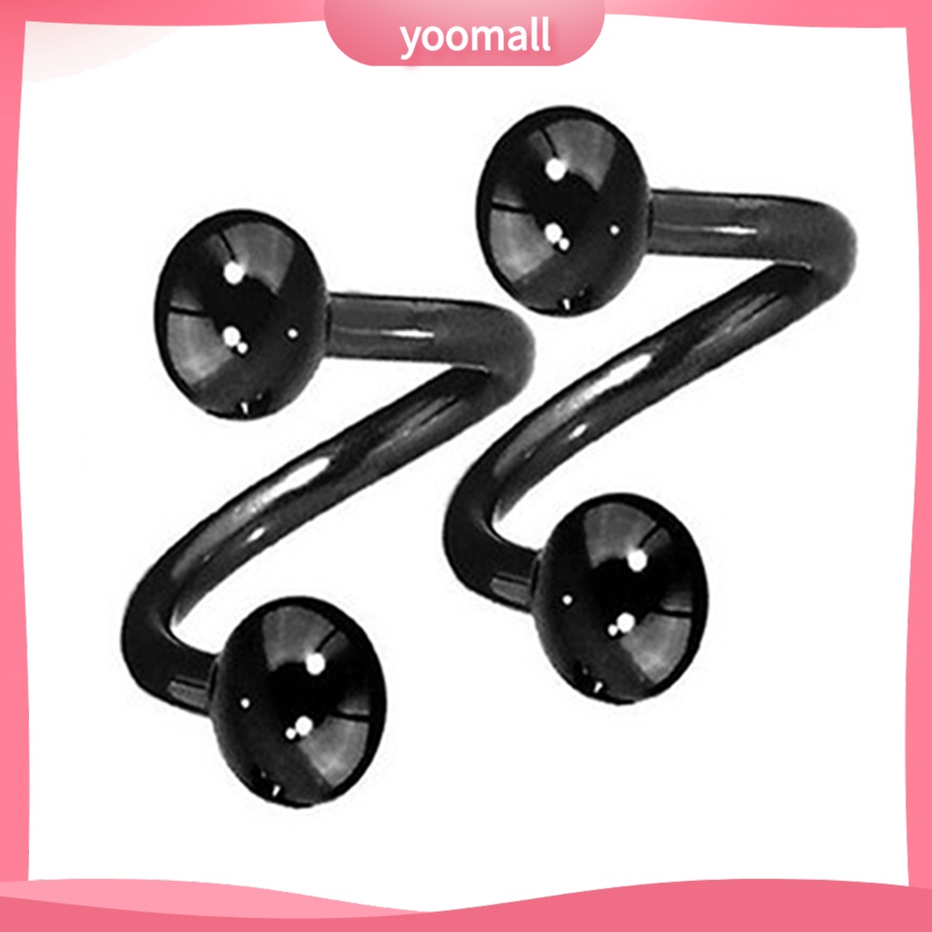 1 / 2 Cặp Khuyên Mũi Bằng Thép Không Gỉ An Toàn