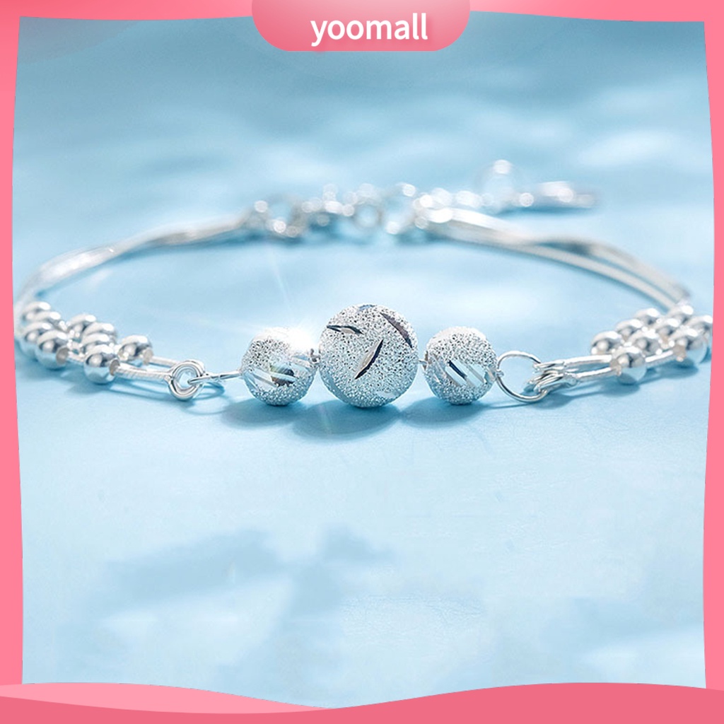 [YM] Vòng Tay Xỏ Hạt Ba Lớp Phong Cách Hàn Quốc Mặc Hàng Ngày Cho Nữ