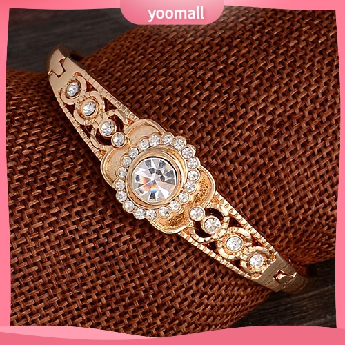 Vòng Tay Mạ Vàng Đính Đá Thời Trang Dành Cho Nữ