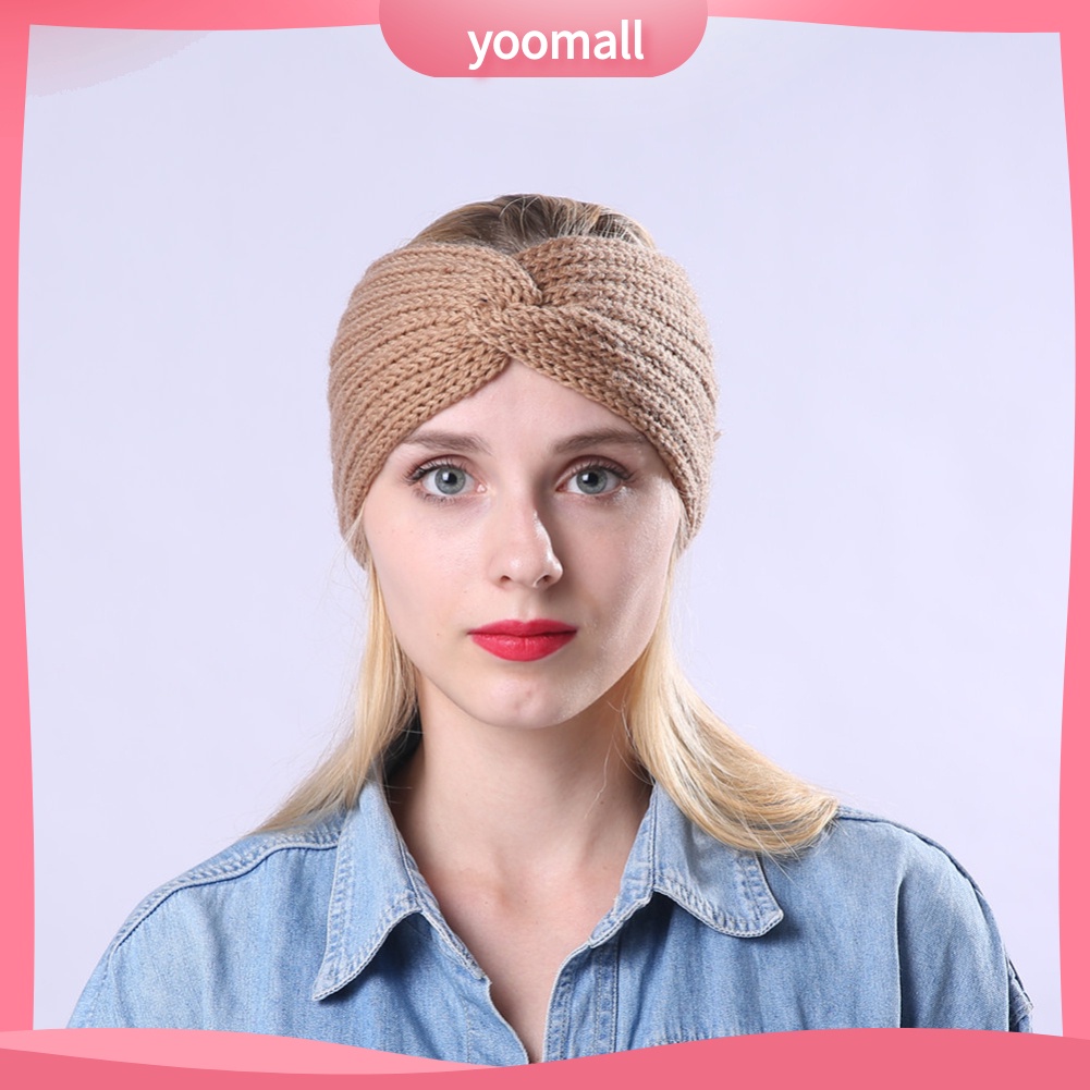 Băng Đô Dệt Kim Co Giãn Giữ Ấm Mùa Thu Đông Cho Nữ