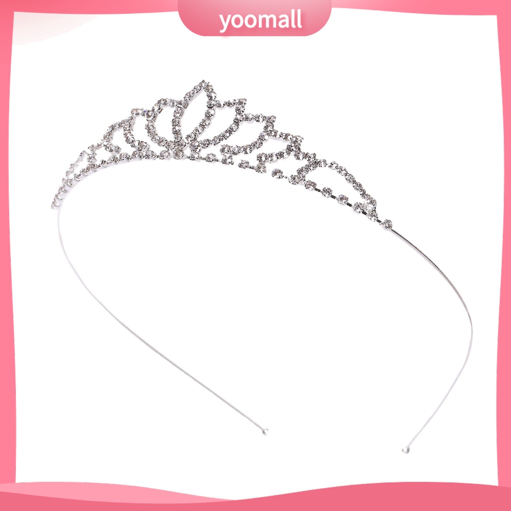 Vương Miện Cài Tóc Đính Đá Lấp Lánh Sang Trọng Cho Cô Dâu