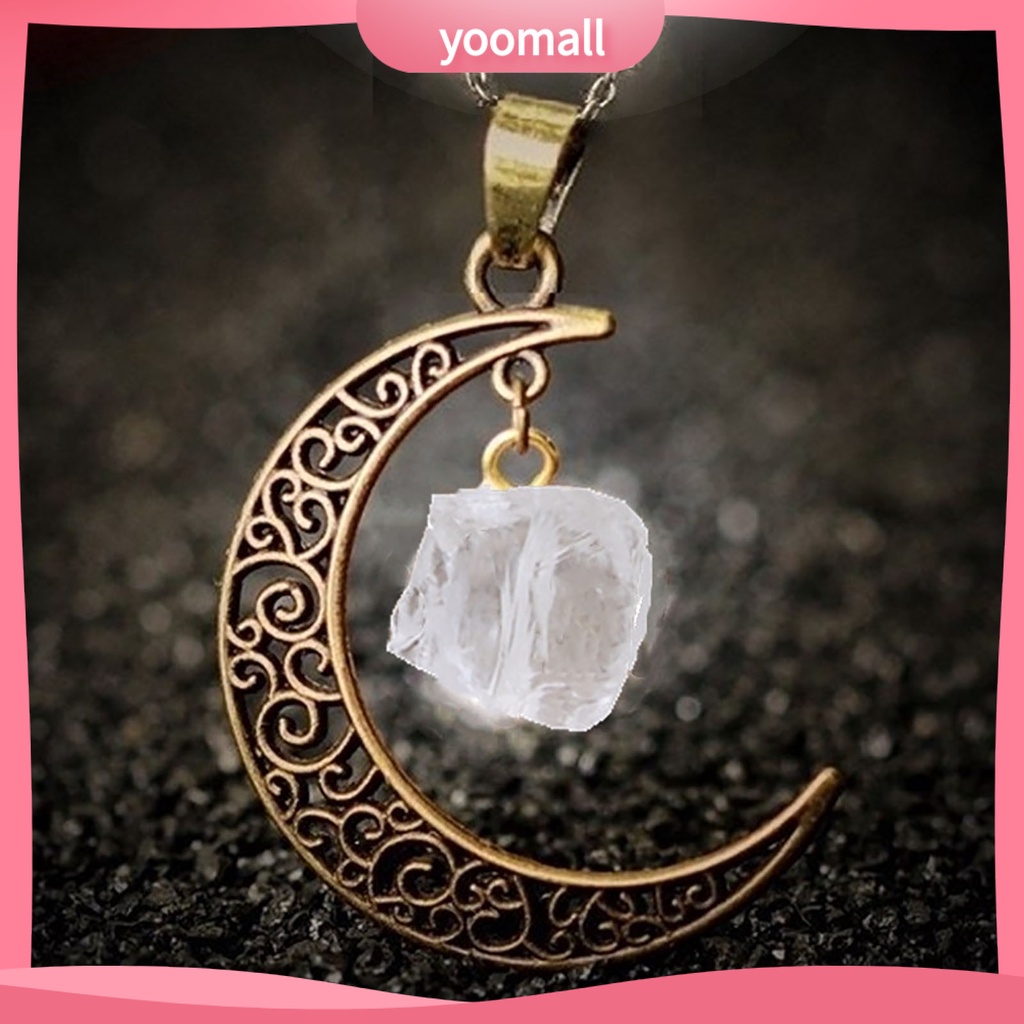 Vòng cổ Mặt Hình Mặt Trăng Bằng Thép Không Gỉ Thời Trang Cho Nữ