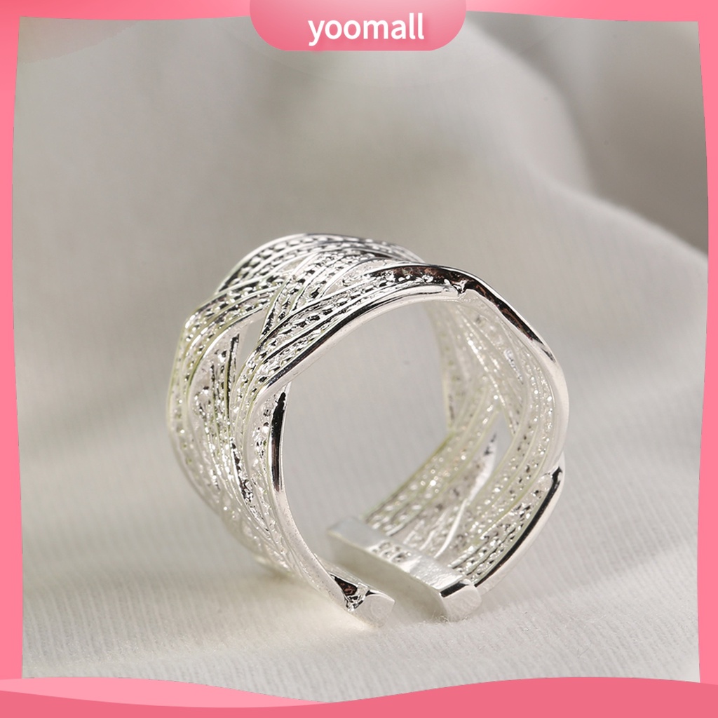 Nhẫn Hở Mạ Bạc 925 Hình Móng Vuốt Phong Cách Dân Tộc Thời Trang Cho Nữ