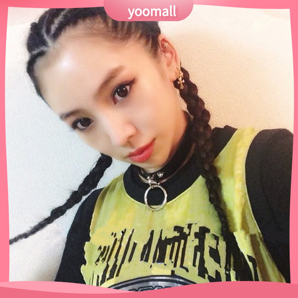 Vòng Cổ Choker Da Giả Đính Đinh Tán Trái Tim Phong Cách Harajuku