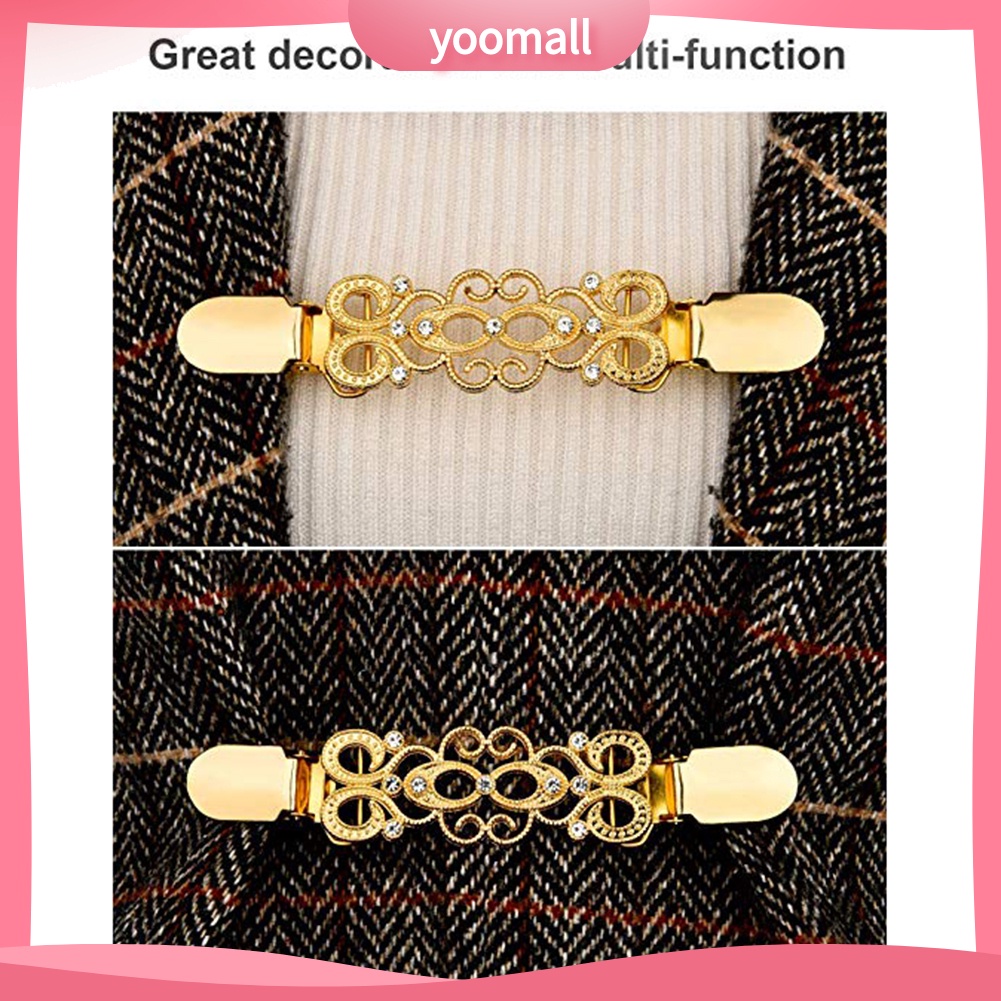 Set 5 Kẹp Cổ Áo / Đầm / Khăn Choàng Họa Tiết Hoa Vintage Nữ Tính