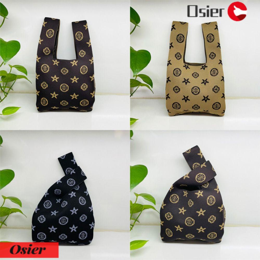 OSIER1 Túi Xách Mini Đan Len Đeo Vai Thời Trang Xinh Xắn Cho Nữ