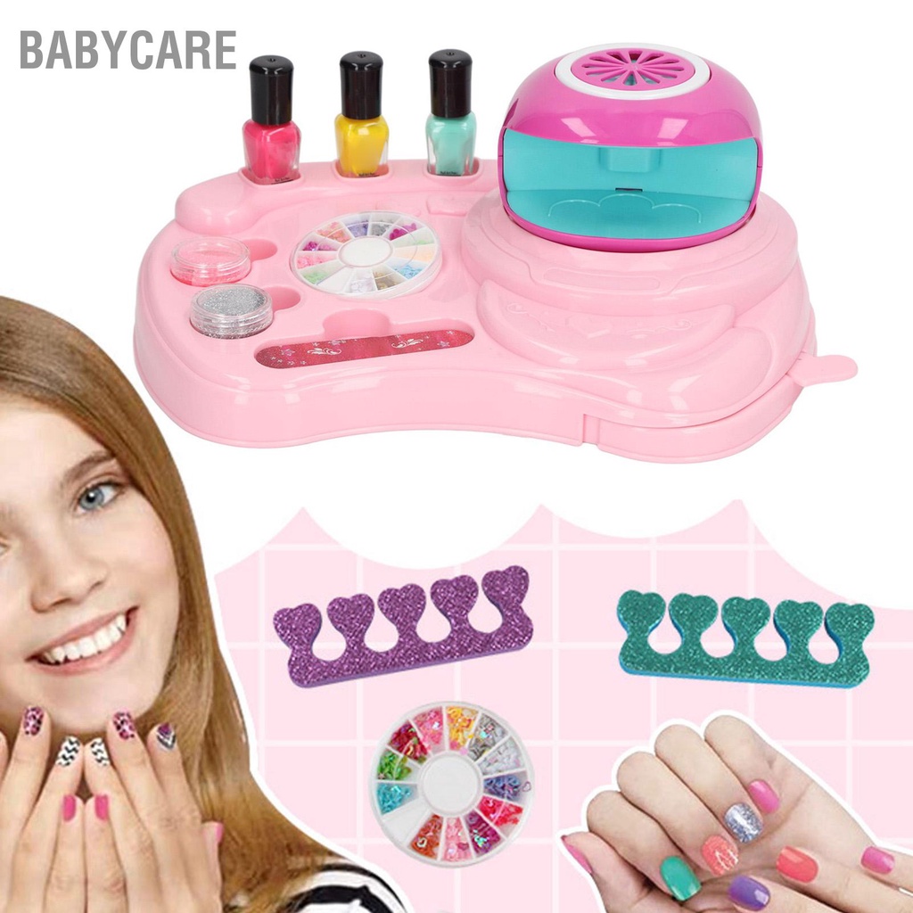 Babycare Trẻ Em Bộ Dụng Cụ Làm Móng Mô Phỏng An Toàn Tự Sơn Tay Đa Năng Máy Với Nhuộm Dán Cho Bé Gái