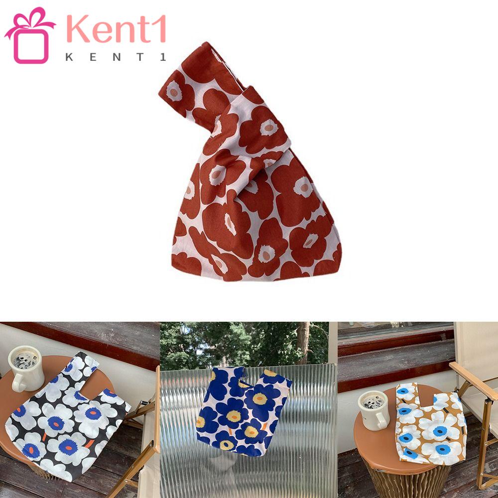 KENT1 Túi Xách Đựng Son Môi / Điện Thoại Mini Họa Tiết Hoa Có Thể Tái Sử Dụng Cho Nữ