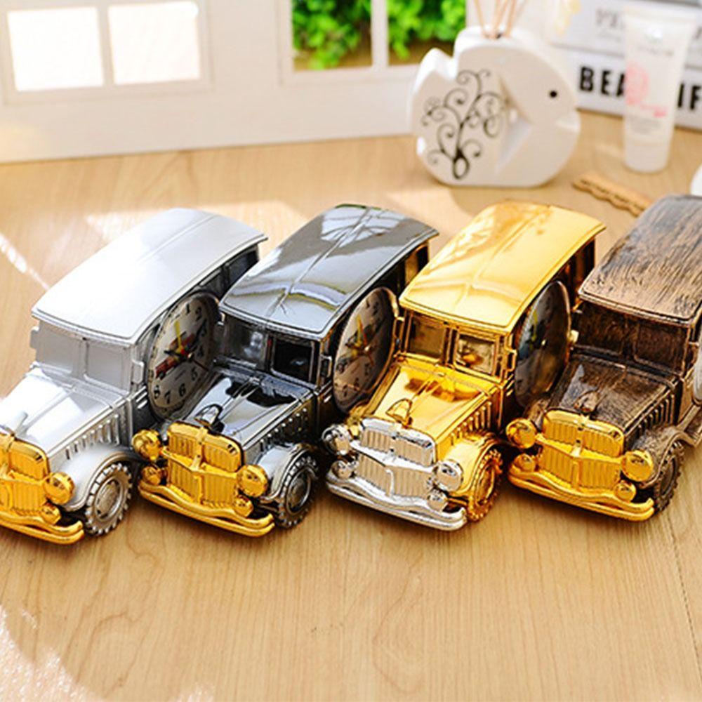 Đồng Hồ Báo Thức Điện Tử Bằng Nhựa Họa Tiết Xe Hơi Cổ Điển Trang Trí Nhà Cửa