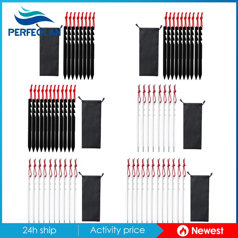 Cọc Cắm Đất Gọn Nhẹ Bằng Kim Loại Kèm Dây Kéo Cho Lều Cắm Trại