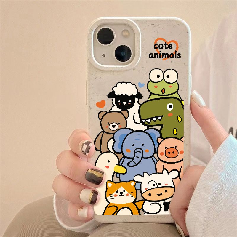 Ốp Điện Thoại Mềm Chống Sốc In Hình Sở Thú Đơn Giản Cho Iphone 7 14Promax 8Plus 12 13 11 P5ON