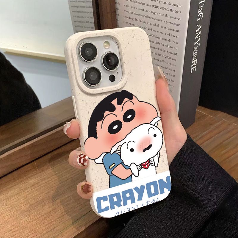 Ốp Điện Thoại Dẻo Họa Tiết Hoạt Hình Cậu Bé Bút Chì Cho Iphone12 plus13 7 8 14pro 11