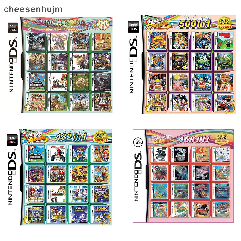 Thẻ Game Nintendos DS 3DS 2DS 208 / 468 / 482 / 500 Trong 1 Chuyên Dụng