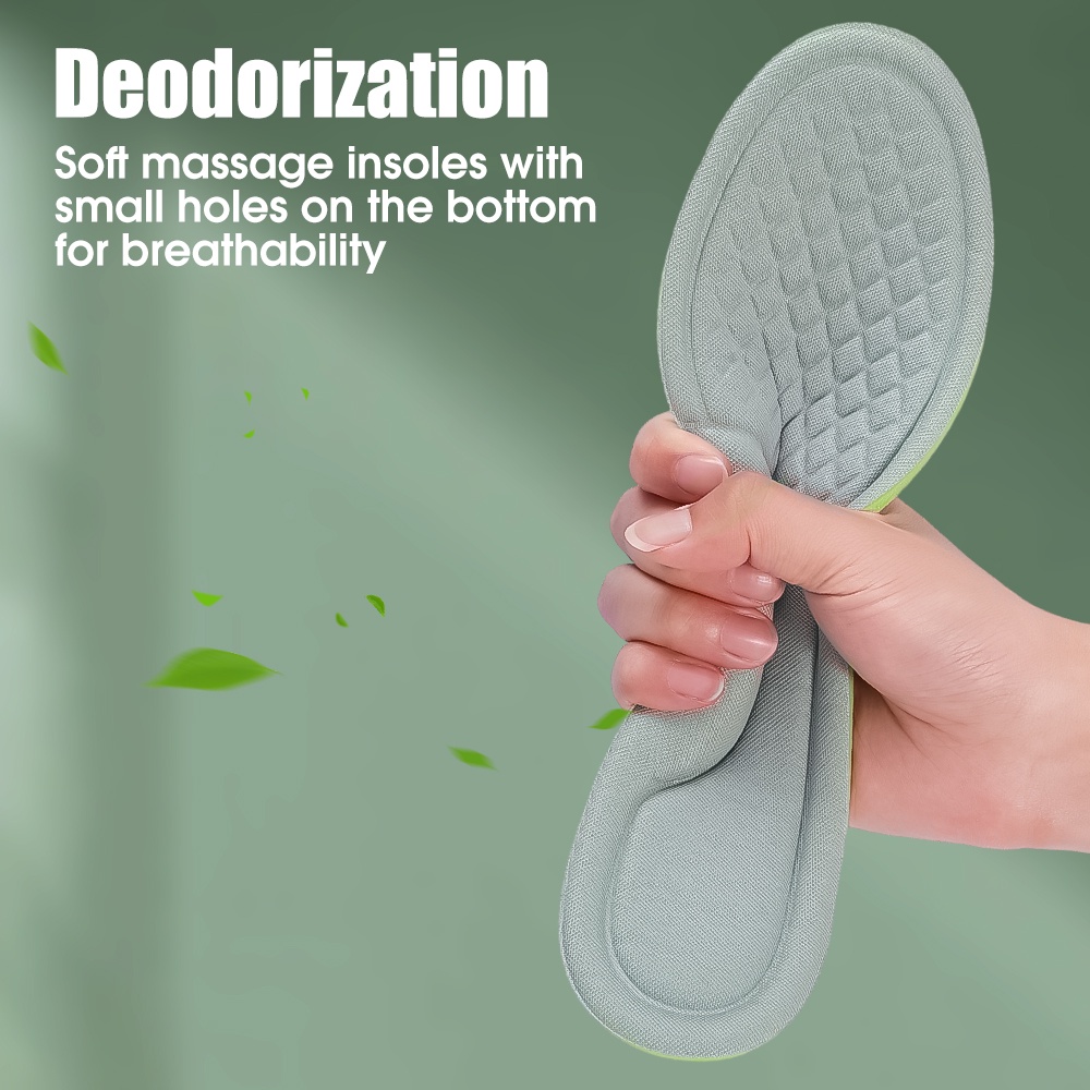 1 Cặp Đệm Lót Giày Bằng Xốp Nano Lưới Siêu Mềm Thoáng Khí Thoải Mái Có Thể Thay Thế Cho Nam Và Nữ
