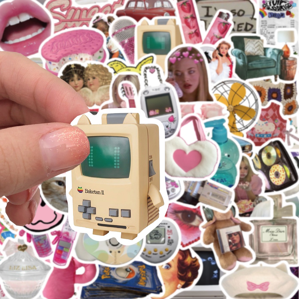 Bộ 65 Miếng Dán Trang Trí Vali / Điện Thoại / Laptop / Sổ Tay Phong Cách Vintage