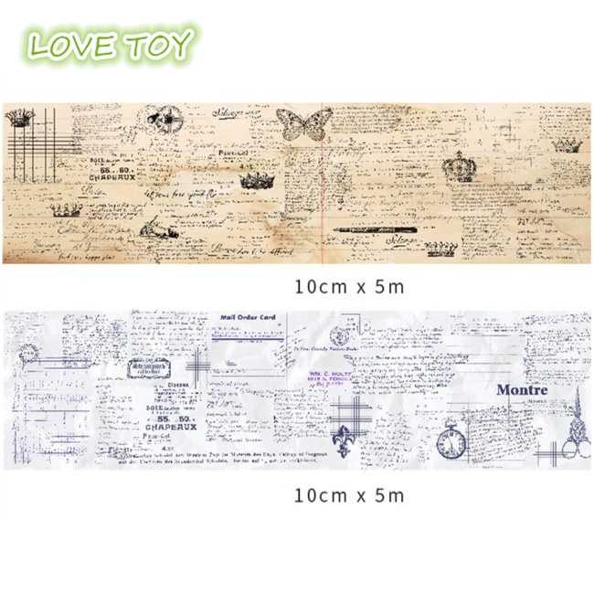 Cuộn Băng Keo Giấy Washi 10cm * 5m Dán Trang Trí Đa Dụng