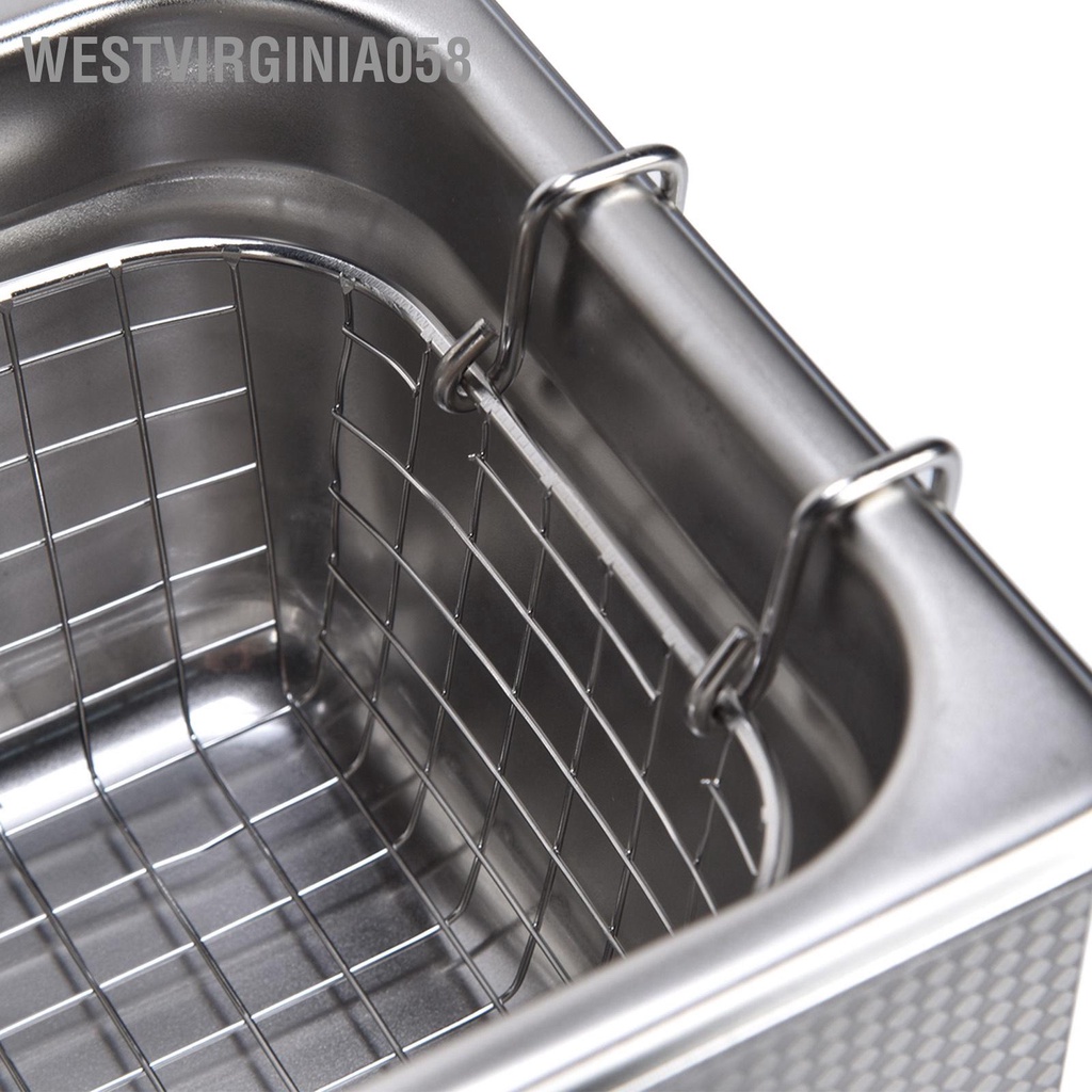 Westvirginia058 Máy làm sạch siêu âm Sonic 3.2L 120W Hẹn giờ kỹ thuật số cho trang sức thủy tinh