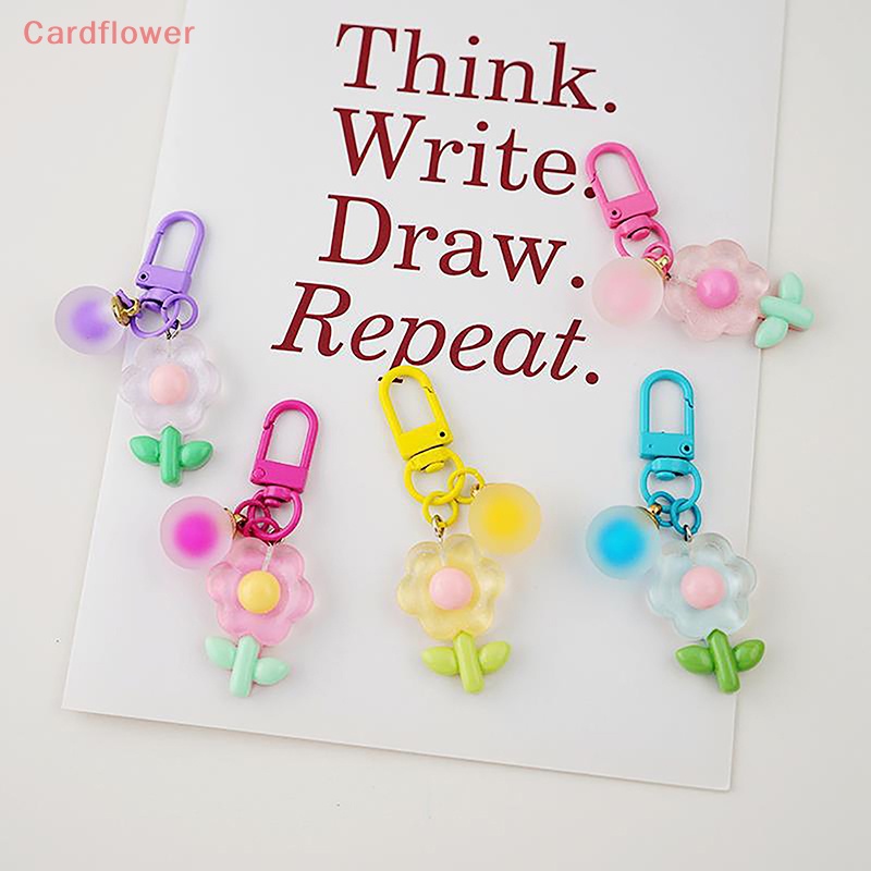 Móc Khóa Hình Bông Hoa Nhiều Màu Sắc Dễ Thương Dùng Trang Trí Túi Xách / Tai Nghe Mới