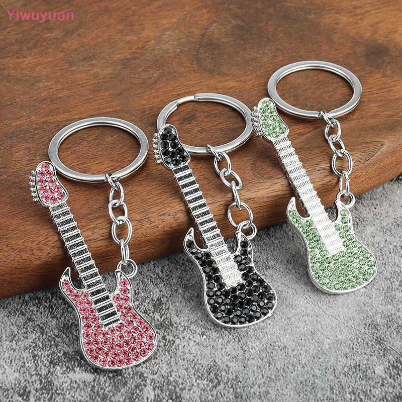 Móc Khóa Hình Đàn Ghita Đính Đá Dễ Thương