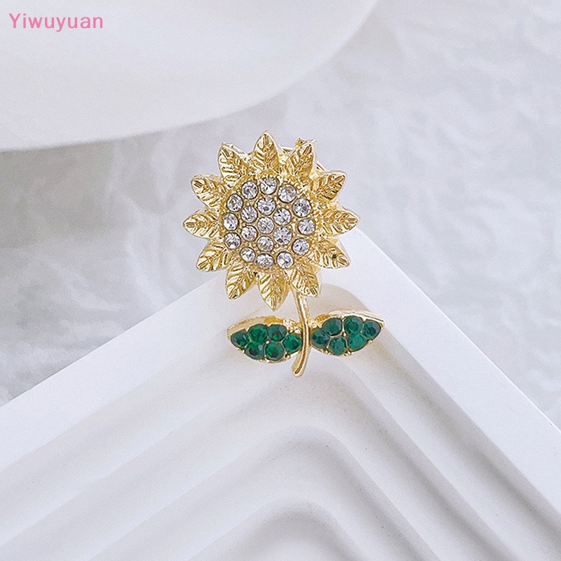 Ghim Cài Áo Hình Hoa Hướng Dương Đính Đá Nhân Tạo Thời Trang