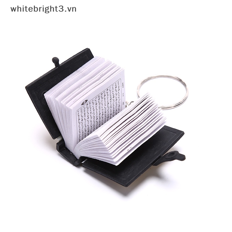 * Beauty * Móc Chìa Khóa Bằng Giấy Thật Kiểu Quran Ả Rập Quran Mini Có Thể Đọc Lại