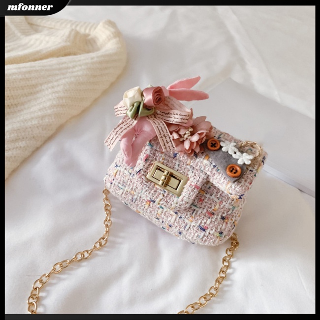 Túi Đeo Chéo Vai Đựng Tiền Xu Bằng Vải Lanh Cotton Họa Tiết Hoa Dễ Thương Có Khóa Kéo Cho Nữ