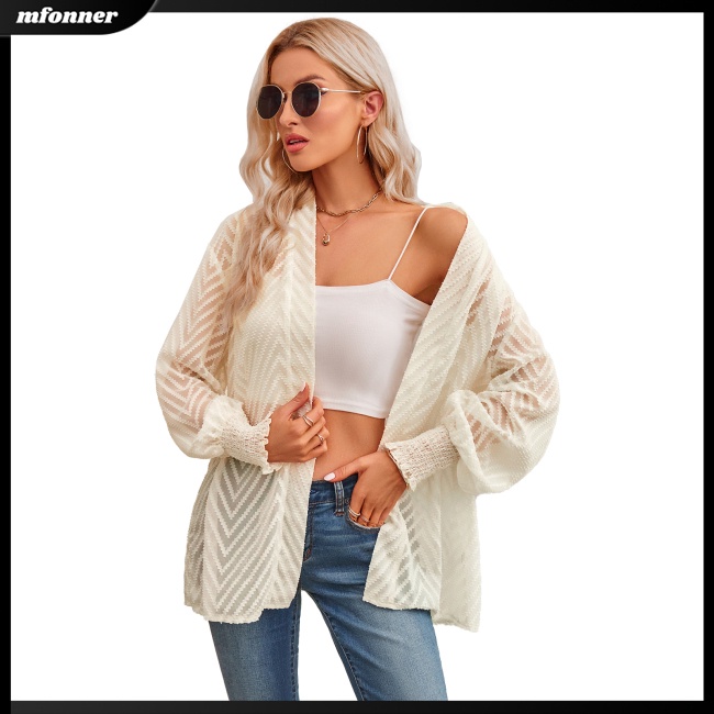 Áo Sơ Mi Nữ Tay Dài Dáng Rộng Màu Sắc Đơn Giản Thanh Lịch