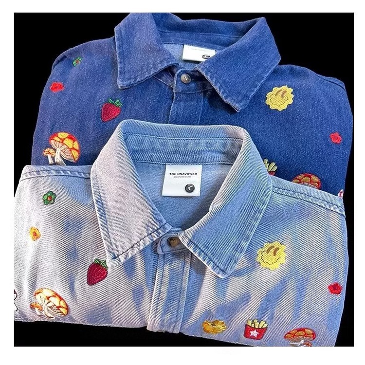 Áo Sơ Mi Tay Ngắn Thêu Họa Tiết Hoạt Hình Phong Cách Retro Mỹ Thời Trang Mùa Hè Cho Nam