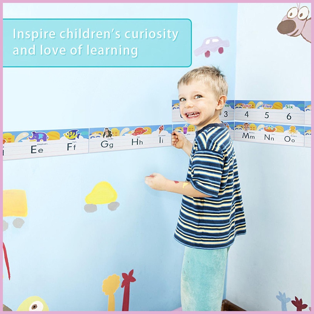 Bảng Treo Tường In Chữ Cái Alphabet ABC Kèm Chữ Số Từ A Đến Z 0-10 shinvn